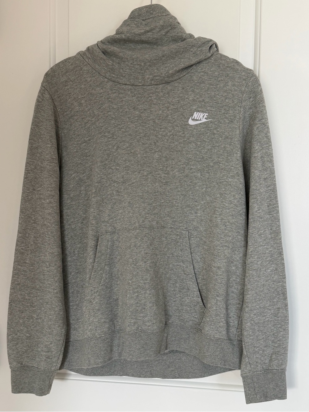 Nike Light Gray Hoodie with White Logo